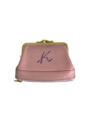Kitamura キタムラ 印鑑ケース がま口 ピンク レザー - メルカリ