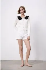 ZARA レディース カーディガン アイボリー カラー