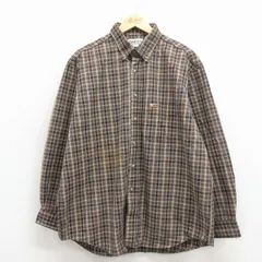 XL/古着 カーハート 長袖 ブランド シャツ メンズ 大きいサイズ コットン ボタンダウン ベージュ系他 チェック 26mar10