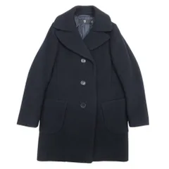 美品 UNIQLO +J ユニクロ プラスジェイ ウールブレンド ロング チェスターコート ジャケット アウター S ネイビー レディース 古着 中古 USED