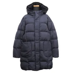 美品 Gymphlex ジムフレックス ダウン ジャケット ブルゾン フード サイズ12 S相当 紺 ネイビー レディース 古着 中古 USEDのサムネイル