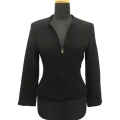 良品 GIANNI VERSACE ジャンニヴェルサーチ メデューサ金具 ウール シルク ジャケット ブルゾン 38 黒 ブラック レディース 古着 中古 USEDのサムネイル