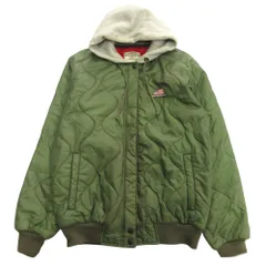 POLO JEANS RALPH LAUREN ポロジーンズ ラルフローレン キルティング フーデッド ジャケット ブルゾン パーカー M カーキ レディース 古着 中古 USED