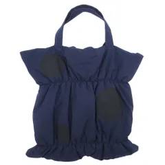 新品同様 Y's Yohji Yamamoto ワイズ ヨウジヤマモト パテッド トートバッグ ドットプリント 中綿入り カバン 鞄 ネイビー YJ-I19-896 レディース 古着 中古 USEDのサムネイル