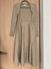 カーディガン ロング ワンピース