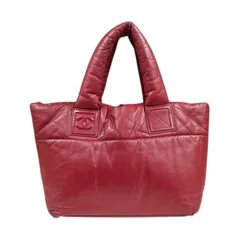 シャネル リバーシブル スモールトートバッグ コココクーン トートバッグ レザー A47108 レッド レディース  CHANEL  中古 シャネルのサムネイル