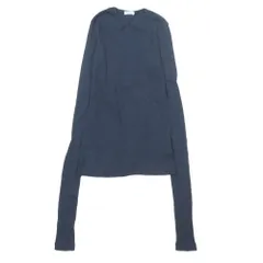 美品 INSCRIRE アンスクリア ONLY ARK 別注 Open L/S Tee ニット ハーフジップ カットソー 長袖 トップス ネイビー M レディース 古着 中古 USEDのサムネイル