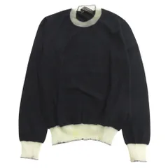 良品 04aw COMME des GARCONS HOMME PLUS コムデギャルソン オムプリュス ニット セーター シースルー 切替 ネイビー メンズ 古着 中古 USED