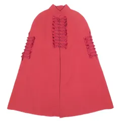 未使用 Christian Dior クリスチャンディオール ケープ ポンチョ マント ジャケット 羽織り カシミヤ100％ 3R0M29A0006 レッド 40 レディース 古着 中古 USED