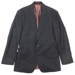 美品 DOLCE&GABBANA ドルチェアンドガッバーナ	ピンストライプ ブレザー テーラードジャケット 48 チャコールグレー メンズ 古着 中古 USED