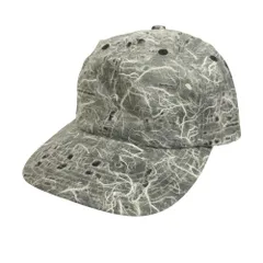 未使用 25ss KIJIMA TAKAYUKI キジマタカユキ WASHI PRINT 6PANEL CAP 和紙プリント 6パネル キャップ 帽子 ブラック ホワイト メンズ 古着 中古 USED
