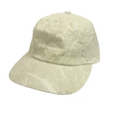 未使用 25ss KIJIMA TAKAYUKI キジマタカユキ WASHI PRINT 6PANEL CAP 和紙プリント 6パネル キャップ 帽子 白 ホワイト ブラック メンズ 古着 中古 USED