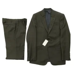 ARMANI COLLEZIONI アルマーニコレッツォーニ ウール混 グレンチェック テーラードジャケット スラックス パンツ セットアップ ブラウン系 36【極上美品】【中古】