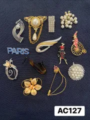 【まとめ売り】ブローチ　スカーフ留め　13点　アクセサリー　AC127