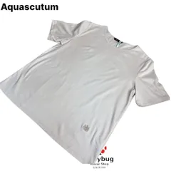 Aquascutum　アクアスキュータム 　レディース　ロゴ刺繍　半袖カットソー　Tシャツ　半袖　無地　9号　アイボリーベージュのサムネイル