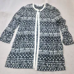 TAKEO NISHIDA 総柄 ノーカラージャケット 9 レーヨン100% ロング丈 レディースのサムネイル