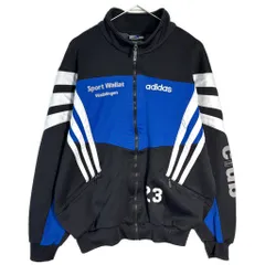 00年代 イタリア製 adidas アディダス トラックジャケット スポーツ ブラック(メンズ L)中古 古着 X7137