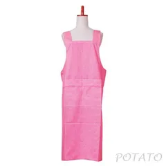 新品　日本製　H型エプロン　一枚裁ち　男女兼用ギンガム　レッド　II-1008