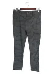 プラステ PLST カーゴパンツ ストレート ロング 迷彩 グレー系 サイズ30 QQQ