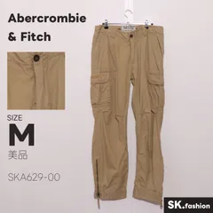 美品 Abercrombie & Fitch パンツ 綿素材 多ポケット 裾ジップ付き 立体切り替え カーゴパンツ