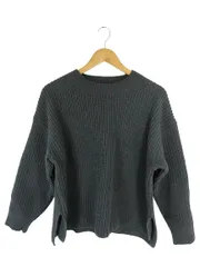 ショコラフィネローブ chocol raffine robe プルオーバー ニット セーター 長袖 編み込み 無地 グレー系 サイズF QQQ