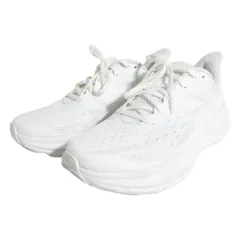 美品 HOKA ホカオネオネ W CLIFTON9 クリフトン スニーカー ランニングシューズ 1127896 サイズUS 7B 24.0cm程度 ホワイト レディース 古着 中古 USED