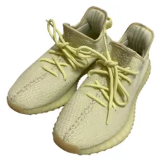 美品 ADIDAS ORIGINALS アディダス オリジナルス YEEZY BOOST 350 V2 BUTTER スニーカー F36980 サイズ25.5cm ライトイエロー メンズ 古着 中古 USED