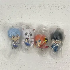 【イオン広店】 4種 銀魂 つまんでつなげてマスコット ボールチェーン＆カニカン 【741】