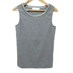 美品 Fabiana Filippi ファビアナフィリッピ モニーレ付き ノースリーブ ニット カットソー タンクトップ XXS グレー レディース 古着 中古 USEDのサムネイル