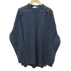 美品 23SS Tibi ティビ SLIT DETAIL OVERSIZED ニットプルオーバー シアー カットソー セーター S ネイビー レディース 古着 中古 USEDのサムネイル