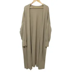 美品 MUSE de Deuxieme Classe ミューズドゥドゥーズィエムクラス Shake code Vネック ロングカーディガン ベージュ レディース 古着 中古 USED