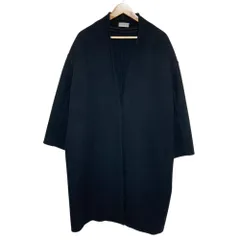美品 Deuxieme Classe ドゥーズィエムクラス ダブルビーバー ノーカラーコート ブラック レディース 古着 中古 USEDのサムネイル