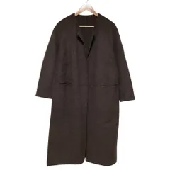 Deuxieme classeリバーロングノーカラーコート　38 黒 Deuxieme Classe(ドゥーズィエムクラス)の「victorian リバーロング