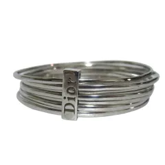 美品 Christian Dior クリスチャンディオール ヴィンテージ 7連 バングル ブレスレット 925SV シルバー レディース 古着 中古 USEDのサムネイル