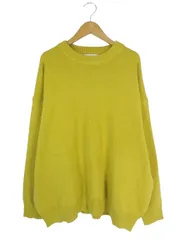 フリークスストア FREAKS STORE プルオーバー ニット セーター クルーネック 長袖 無地 イエロー サイズS QQQ