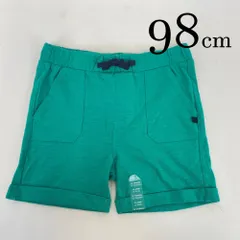 ap10538 OBAiBi オバイビ BABY ベビー パンツ 95 3Y 98cm グリーン 緑 ハーフ ショート リボン 紐付き ウエストゴム 綿100％ 3歳 OBAÏBIのサムネイル