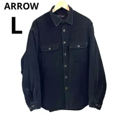 【中古】古着 アロー Arrow コーデュロイシャツ 長袖シャツ ジャケットブラック L