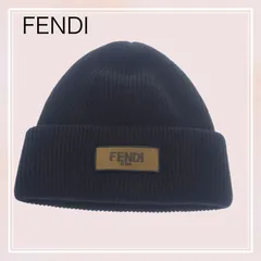 【FENDI】ウール ビーニー FXQ994AJE6 ニットキャップ ウール ブラック メンズ レディース 帽子