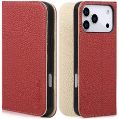 新品 VISOUL iPhone 17 Pro Max 対応 ケース 手帳型 本革 アイフォン17 プロマックス 手帳型ケース MagSafe対応 スマホケース レザー カード収納 携帯カバー 横置きスタンド機能付き マグネット式 全面保護 柔軟なTPU素材