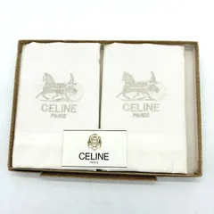 【未使用】セリーヌ CELINE ハンカチ 2枚セット  ホワイト 白 ホースキャリッジ