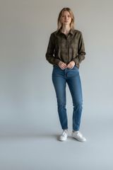 Tory Burch トリーバーチ シャツ ブラウス チュニック ジオメトリック柄 ブラウス コットン ネイビー【中古】レディース 中古・古着通販】TORY BURCH (トリーバーチ) チュニック ネイビー