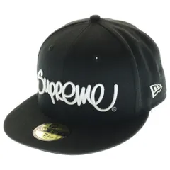 SUPREME (シュプリーム) 22SS ×NEW ERA Handstyle Cap Black ニューエラ ハンドスタイル 刺繍ロゴデザイン ベースボールキャップ 帽子 ブラック