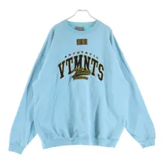 VETEMENTS (ヴェトモン) カレッジロゴ クルーネックスウェット トレーナー ブルー VL12TR160Xのサムネイル