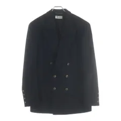 SAINT LAURENT PARIS (サンローランパリ) シルク メタルボタン ダブルブレスト ミドルコート ブラック 707006 Y2F64のサムネイル