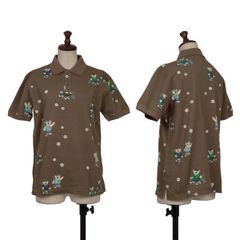 稀少品 マドモアゼルノンノン フラワープリント 半袖ポロシャツ