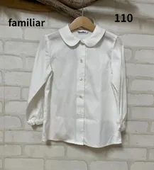 ◎子供服　ブランド　　ファミリア　familiar　白トップス　綿100％　110㎝　ファミリア　学校見学　発表会　お受験　面接