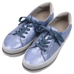 銀座かねまつ 厚底 スニーカー 23cm ジップ ビジュー AQUA BELL - メルカリ