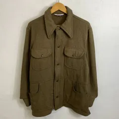 80s Catalina カタリナ メルトンウール ジャケット スナップボタン フラップポケット アウトドア カバーオール マッキーノタイプ USA製 古着 VINTAGE ブラウン系 L C677のサムネイル