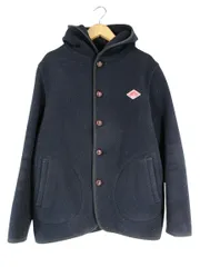 ダントン DANTON ウール モッサ ジャケット コートフード 前開き ボタン 長袖 刺繍 ロゴ 無地 15A-SL-001 36 ネイビー QQQ