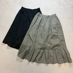 【まとめ売り】2点セット earth music&ecology （アースミュージックアンドエコロジー） セット商品 ウエストゴム フレアスカート ロングスカート レディースフリーサイズ